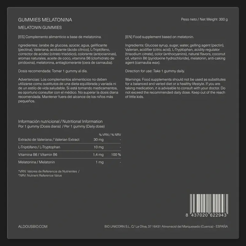 Aldous Bio Melatonin , 120 gomas