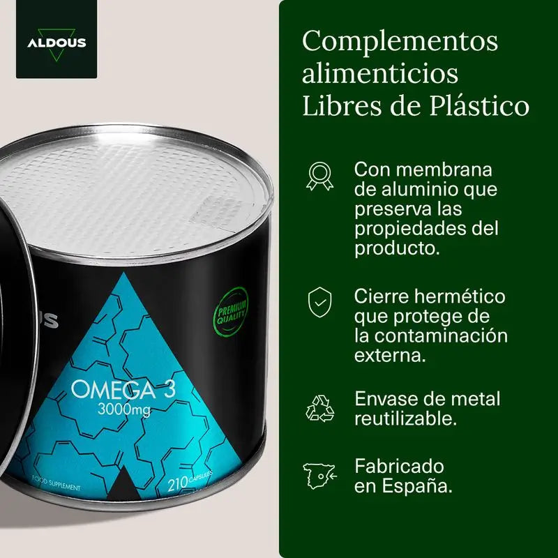 Aldous Bio Omega 3 3000Mg, 210 cápsulas