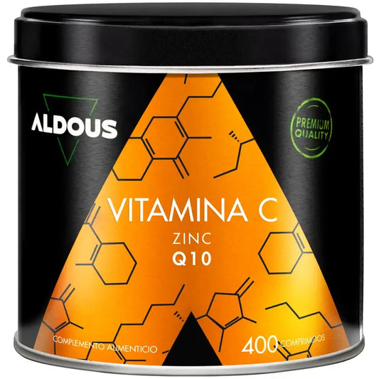 Aldous Bio Vitamina C com Zinco e Coenzima Q10, 400 comprimidos