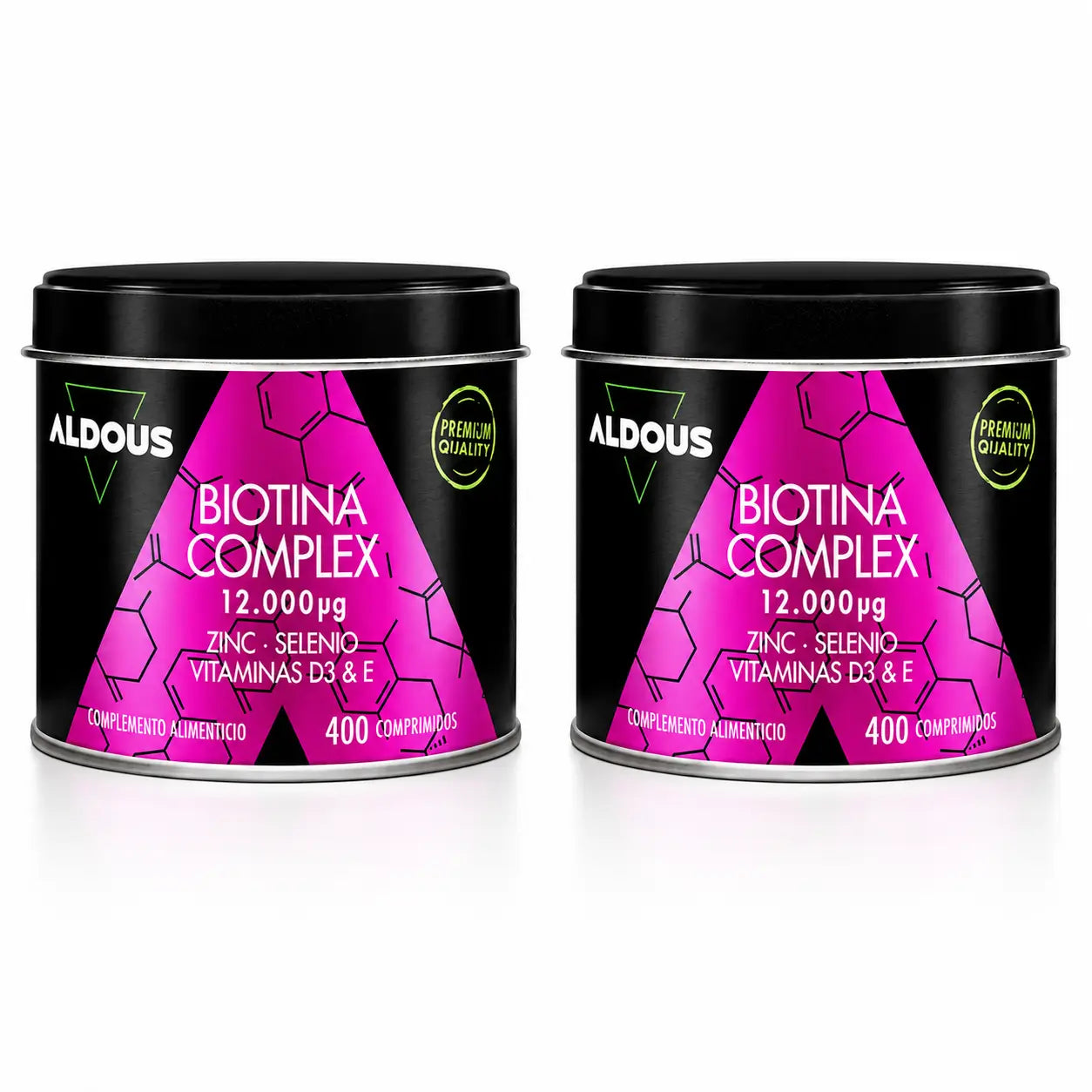Aldous Labs Biotina com Zinco, Selénio, Vitamina D3 e E , embalagem 2