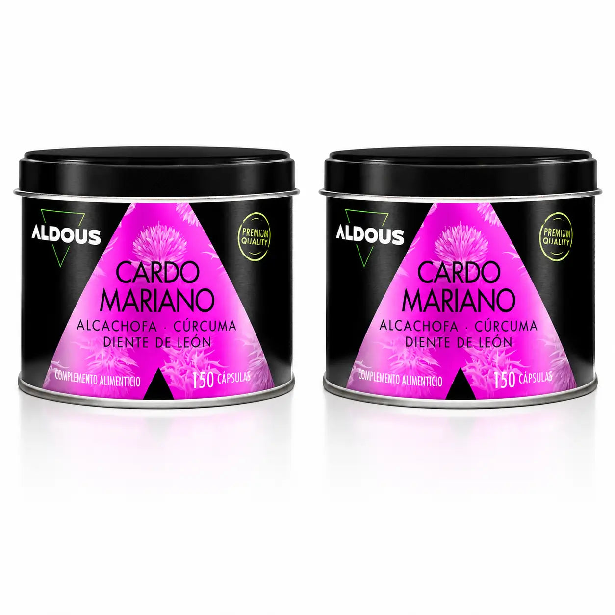Aldous Labs Suplemento alimentar Cardo mariano com alcachofra, curcuma, dente-de-leão e desmodium , 150 cápsulas , embalagem 2