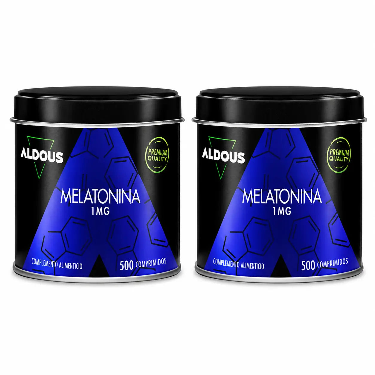 Aldous Labs Suplemento Alimentar Melatonina Pura 1 Mg , 500 Comprimidos , embalagem 2