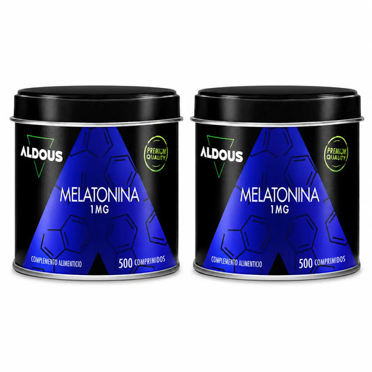 Aldous Labs Suplemento Alimentar Melatonina Pura 1 Mg , 500 Comprimidos , embalagem 2