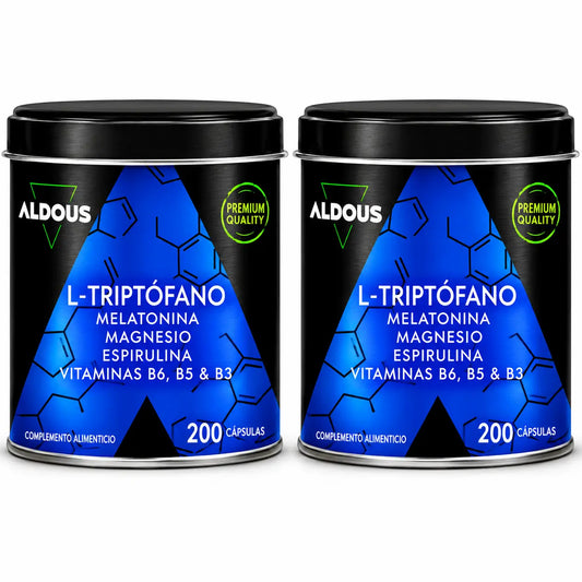 Aldous Labs L-Tryptophan Premium Melatonin 1,78 Mg Magnésio, 200 Cápsulas Vegetais , embalagem 2