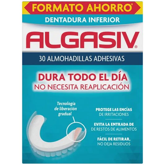 Algasiv Almofadas Adesivas para Prótese Inferior 30 Unidades