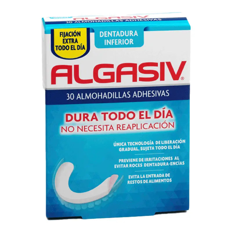 Algasiv Almofadas Adesivas para Prótese Inferior 30 Unidades