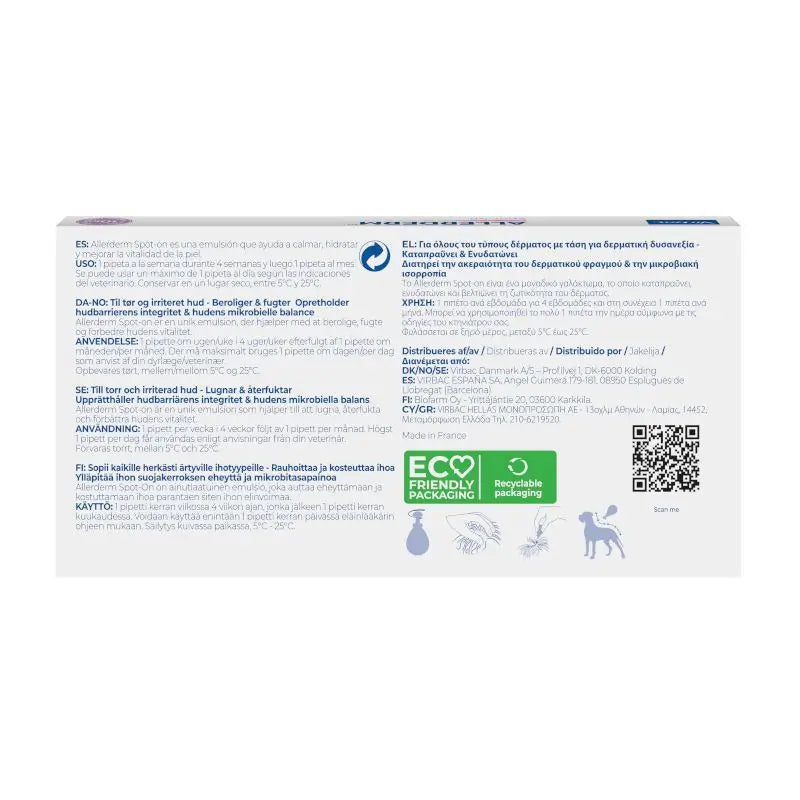 Virbac Allerderm Spot-On 4 ml 6 Pipetas