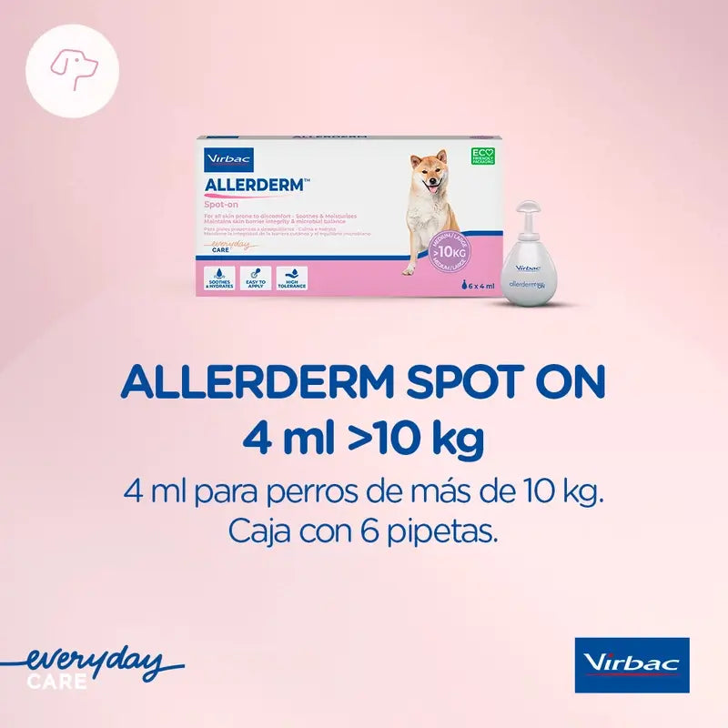 Virbac Allerderm Spot-On 4 ml 6 Pipetas