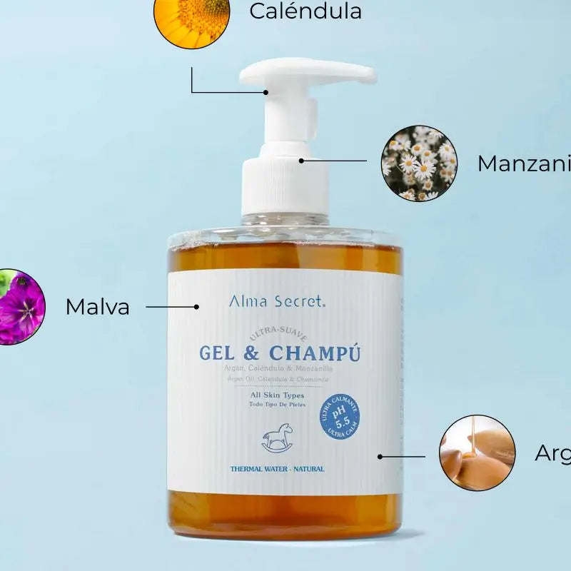 Alma Secret Gel-Shampoo Suave com Argão, Calêndula e Camomila