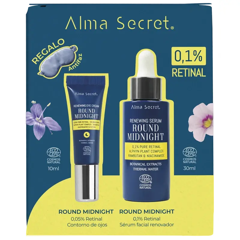 Alma Secret Pack Sérum Retiniano 0,1% 30 Ml + Contorno de Olhos Retiniano 10 Ml + Máscara