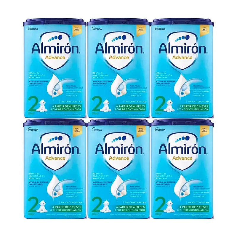 Almirón Advance 2, embalagem de 6 x 800g