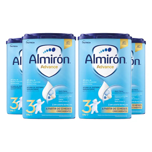 4 X Almiron Advance 3, Leite em pó para bebés a partir de 12 meses mais velho do que 12 meses, 800g