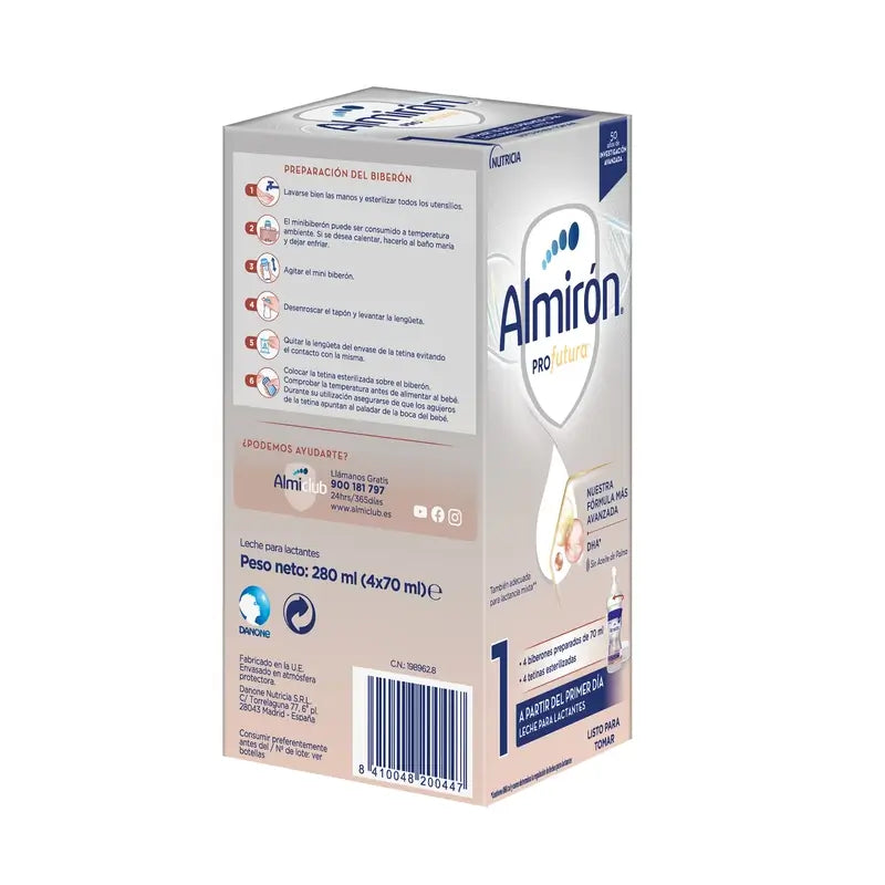 Almiron Profutura 1 Mini Frasco, 4 x 70 ml, 280 ml