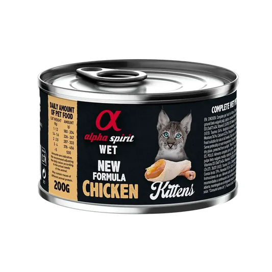 Alpha Spirit Alpha Spirit Feline Kitten Frango Caixa de Lata 6X200Gr
