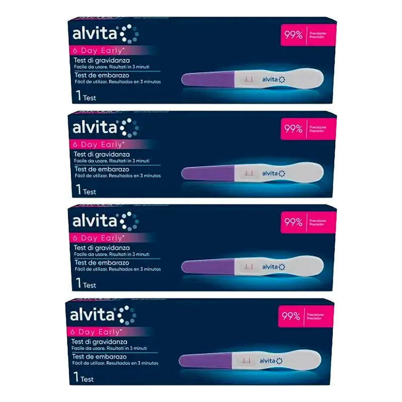 Alvita Ultrasensitive Pregnancy Test Pack 4 unidades
