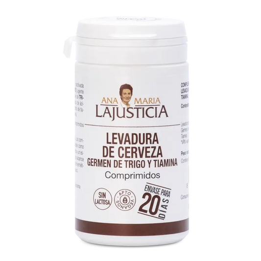 Ana Maria Lajusticia Levedura de cerveja + Germe de trigo + Tiamina (B1), 80 comprimidos