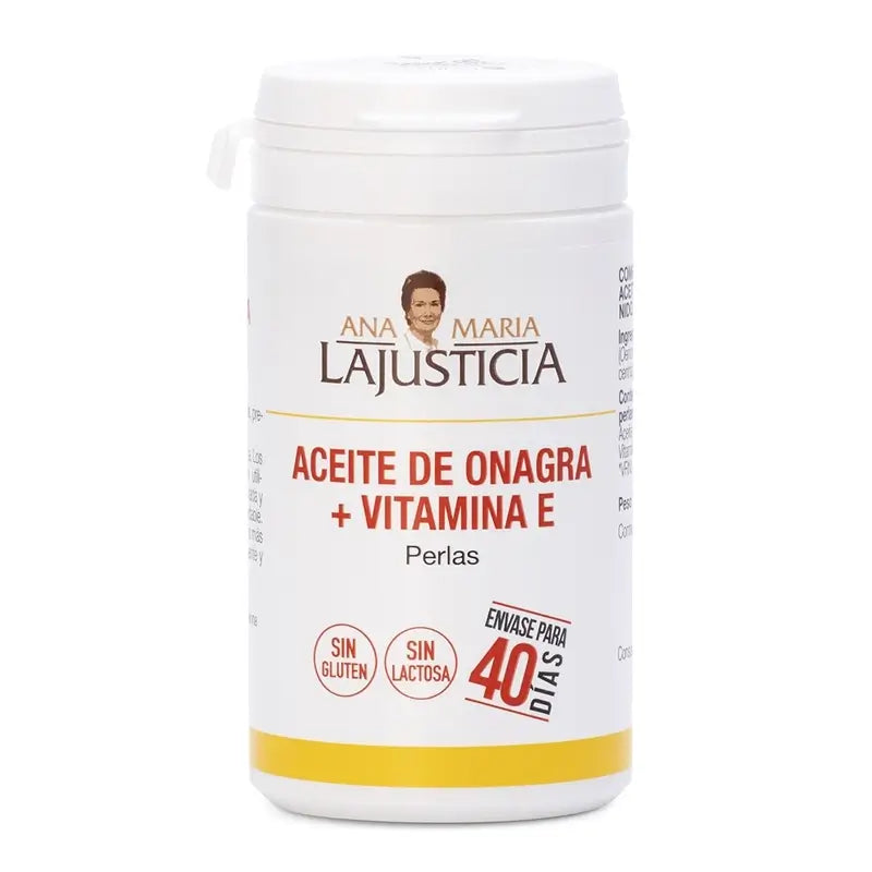 Ana Maria Lajusticia Óleo de Onagra + Vitamina E, 80 pérolas