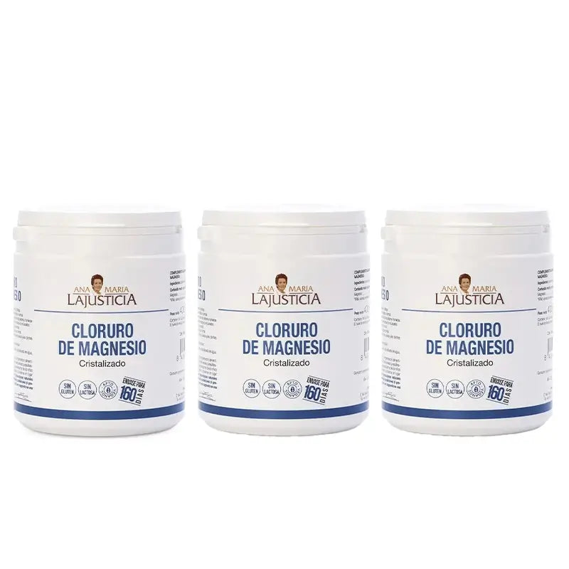 Ana Maria Lajusticia Cloreto de Magnésio Cristalizado, 3x400 g