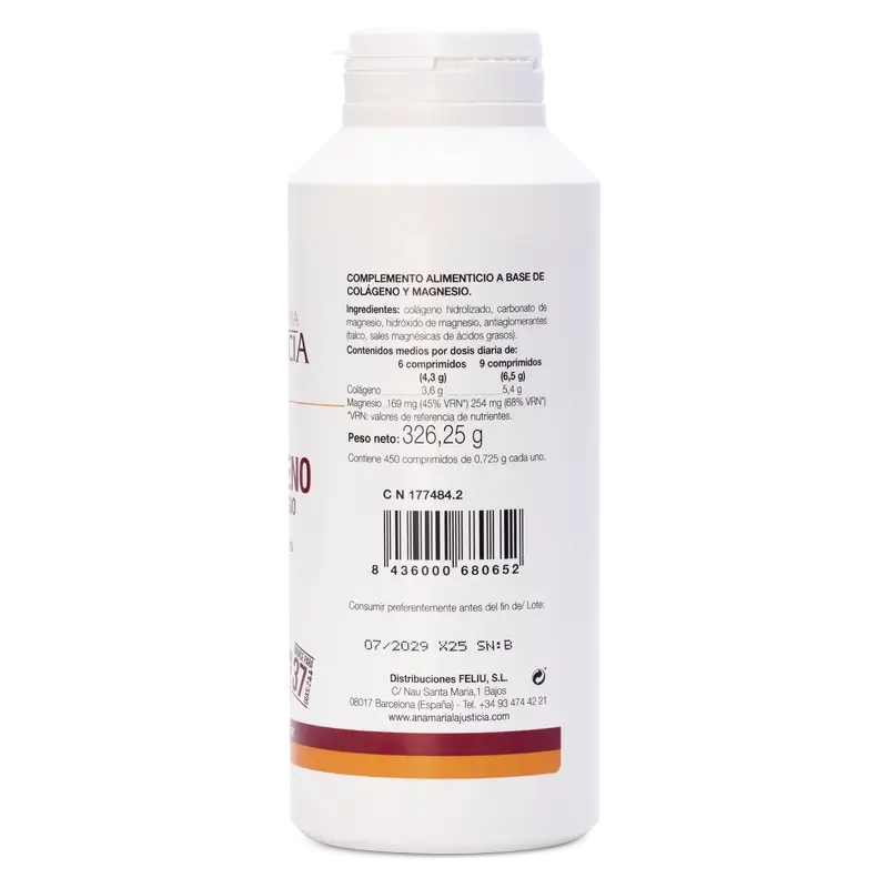 Ana Maria Lajusticia Colagénio com Magnésio, 450 comprimidos