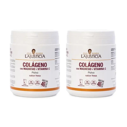 Ana Maria Lajusticia Colagénio com Magnésio + Vitamina C Sabor a Morango, 2X350g