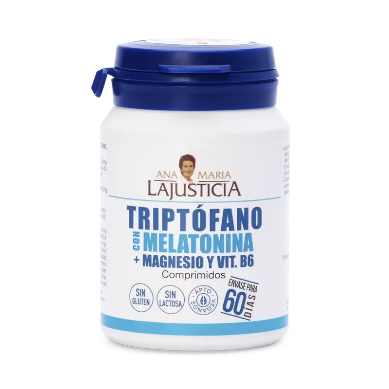 Ana Maria Lajusticia Triptofano com Melatonina + Magnésio e Vitamina B6, 60 comprimidos