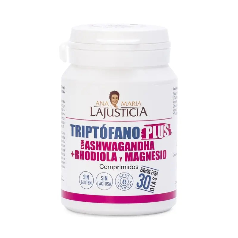 Ana Maria Lajusticia Tryptophan Plus com Ashwagandha + Rhodiola e Magnésio, 60 comprimidos