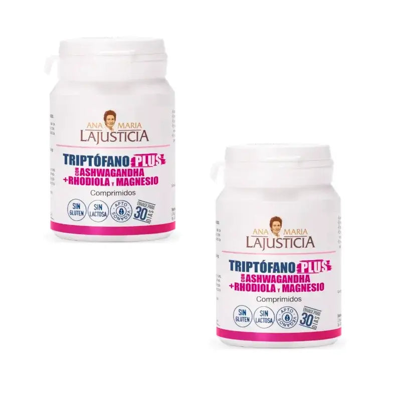 Ana Maria Lajusticia Tryptophan Plus com Ashwagandha + Rhodiola e Magnésio, 2x60 comprimidos