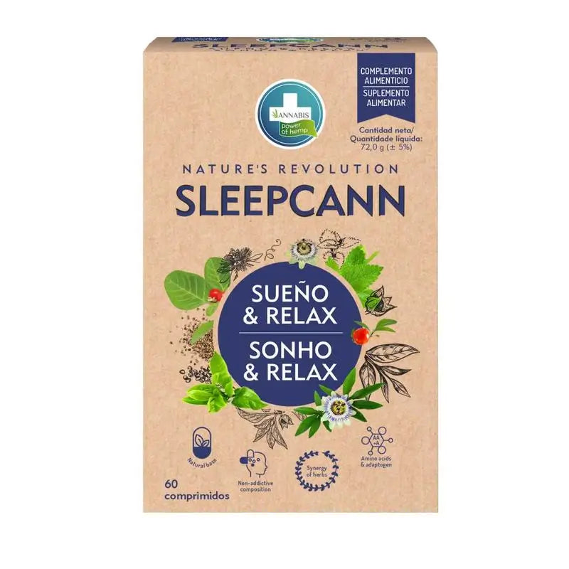 Annabis Complemento Alimenticio Sleepcann Sueño Y Relax · Complemento Alimenticio Natural (60 Comp.)