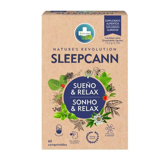 Annabis Complemento Alimenticio Sleepcann Sueño Y Relax · Complemento Alimenticio Natural (60 Comp.)
