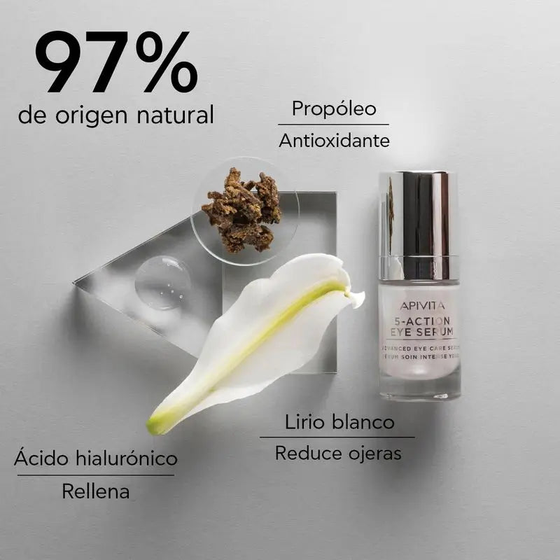 APIVITA 5-Action Eye Serum com Lírio Branco 15 ml