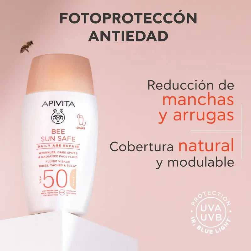 Apivita Reparação Diária Anti-Idade com Cor Spf50, 50 ml