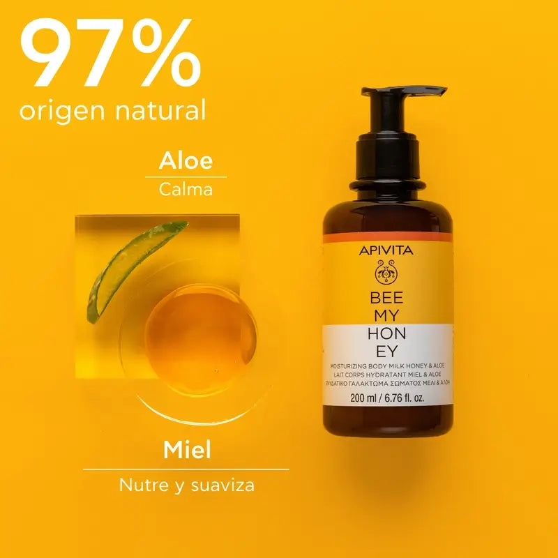 Apivita Bee My Honey Leite Corporal com Mel e Aloé , 200 ml