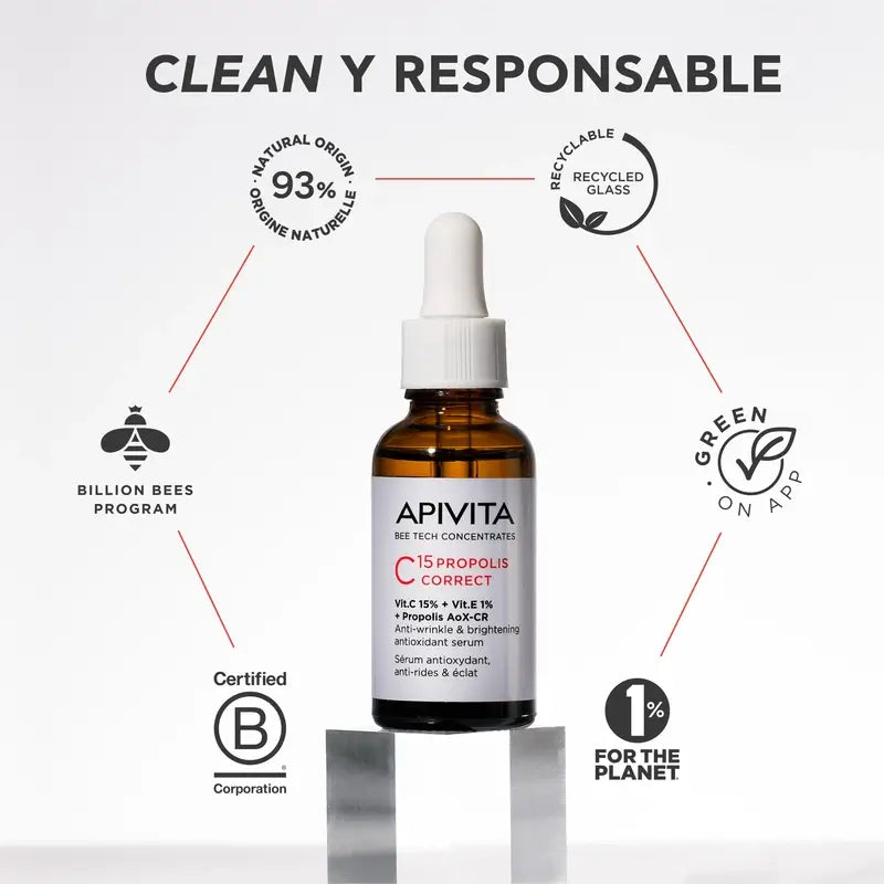 Apivita C15 Propolis Corret Sérum Corretivo, 30 ml
