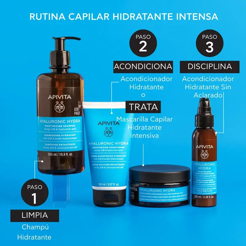 Champô Apivita Hyaluronic Hydra, 500 Ml
