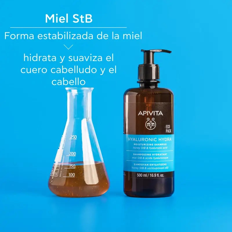 Champô Apivita Hyaluronic Hydra, 500 Ml