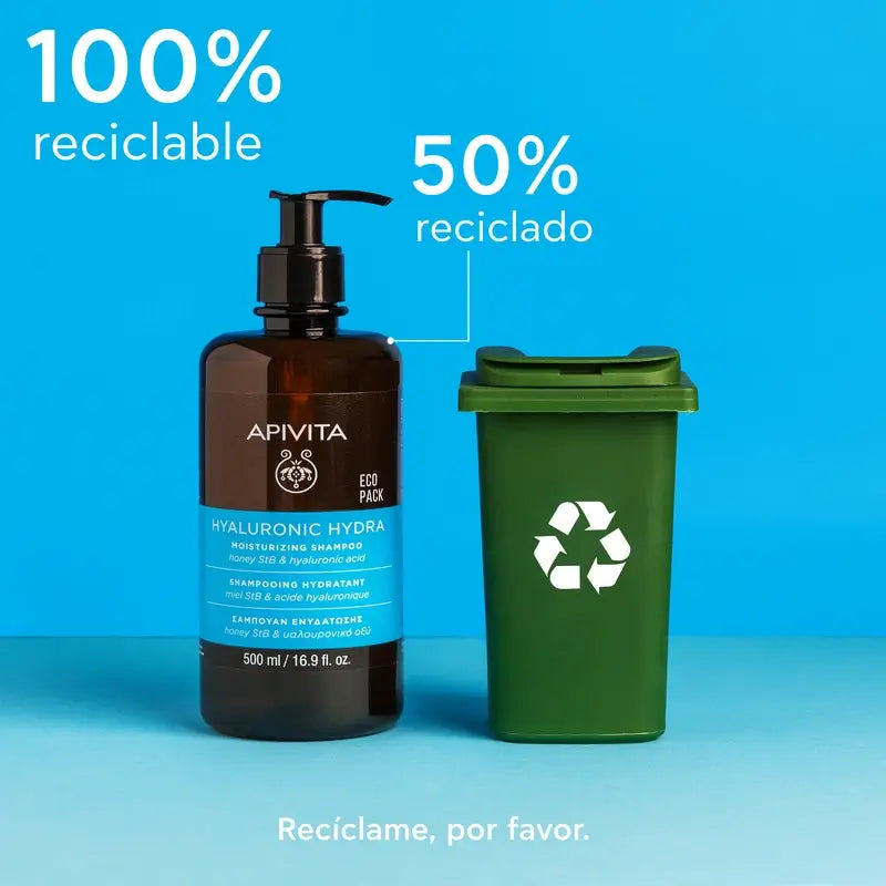 Champô Apivita Hyaluronic Hydra, 500 Ml