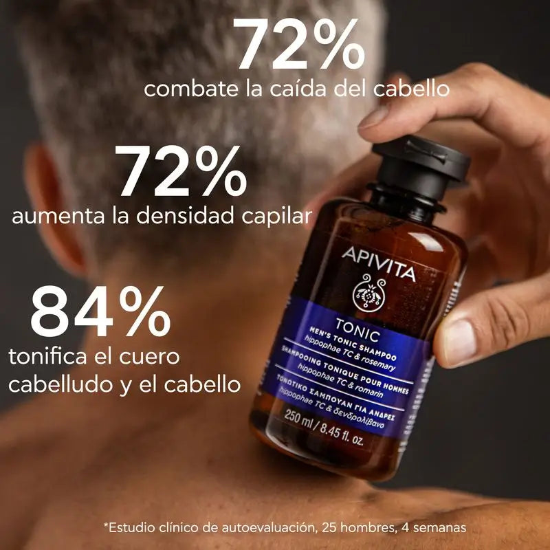 APIVITA Champô tonificante anti-queda de cabelo para homem com espinheiro-marítimo e alecrim 250 ml