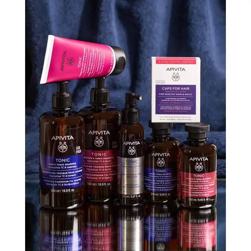 APIVITA Champô tonificante anti-queda de cabelo para homem com espinheiro-marítimo e alecrim 250 ml