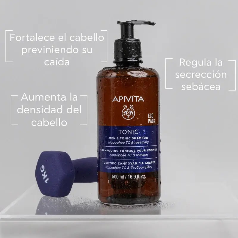 Champô tonificante para queda de cabelo Apivita Men 500 ml