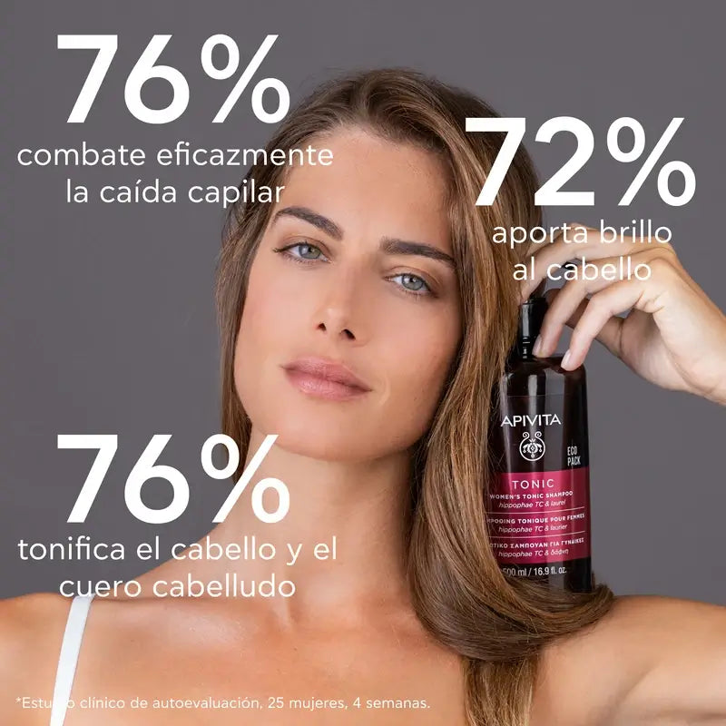 Champô tonificante para queda de cabelo Apivita Women 500 ml