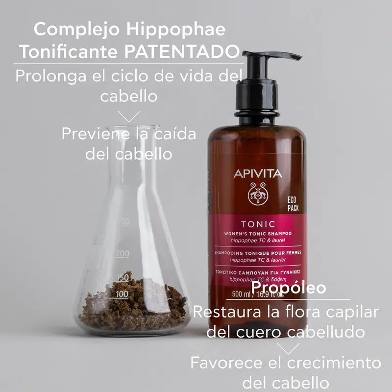 Champô tonificante para queda de cabelo Apivita Women 500 ml