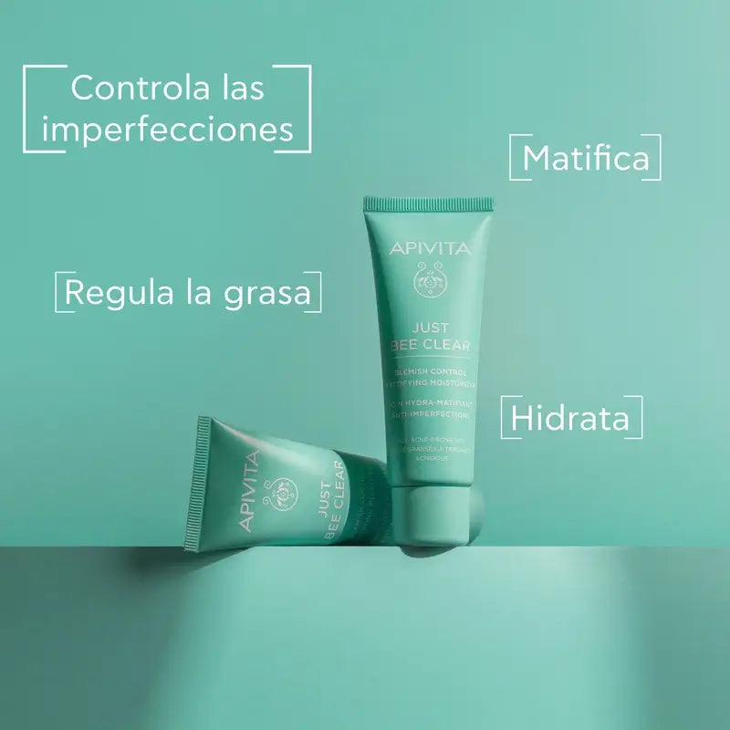 Apivita Just Bee Clear Creme Anti-Perfeições Matificante, 40 ml