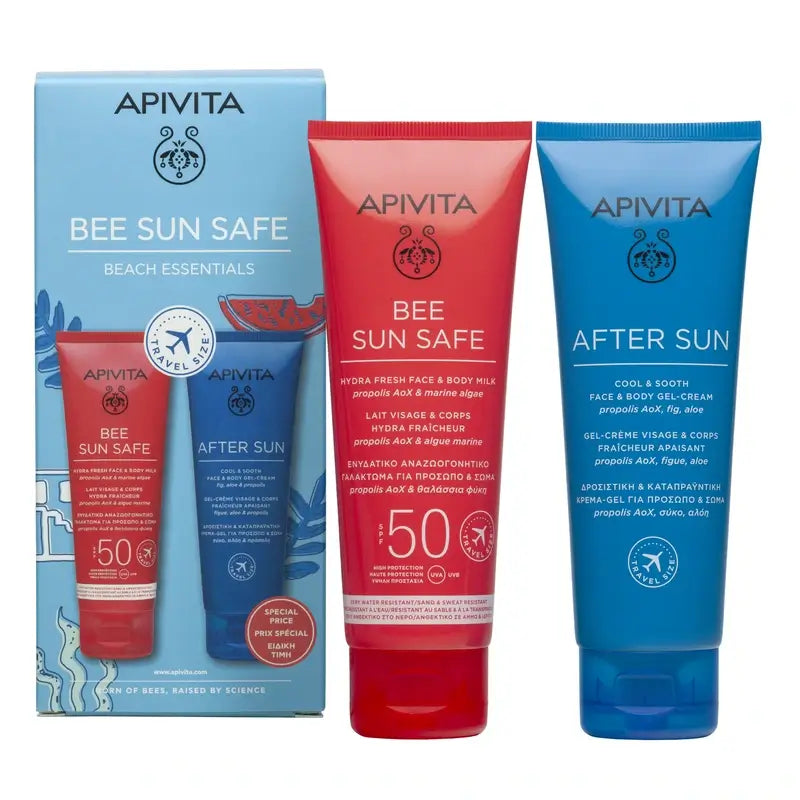 Apivita Beach Essentials Leite Hidratante Fresco Spf50 + Gel-Creme Aftersun