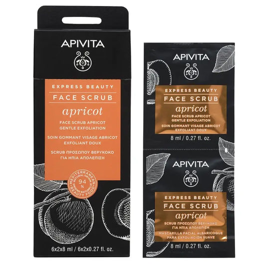 Apivita Express Beauty Esfoliante de alperce, 2x8 ml