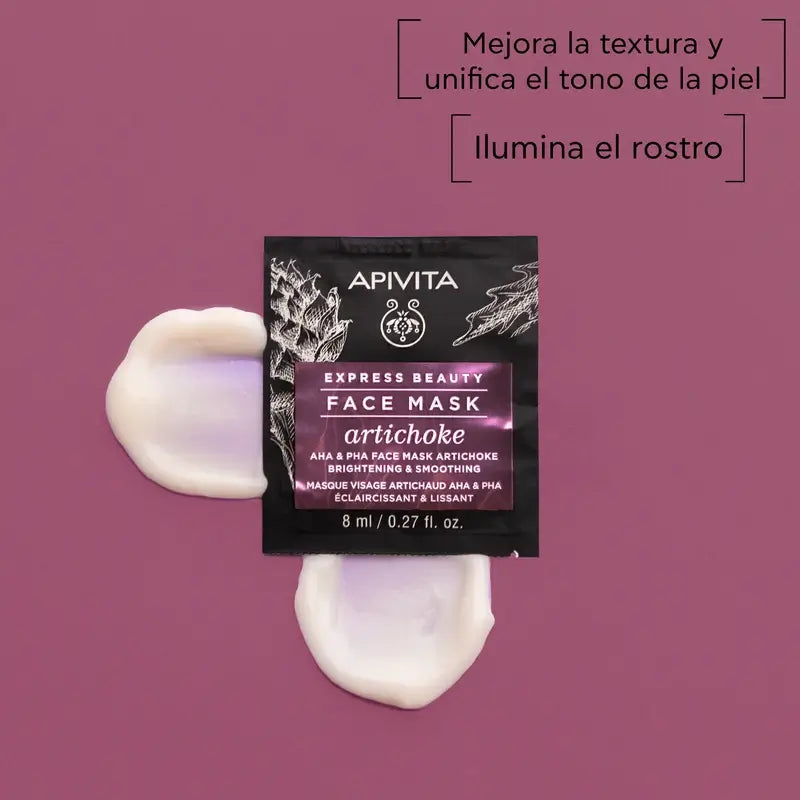 Apivita Express Beauty Máscara de Alcachofra Luminosa e Retexturante , 2x8 ml