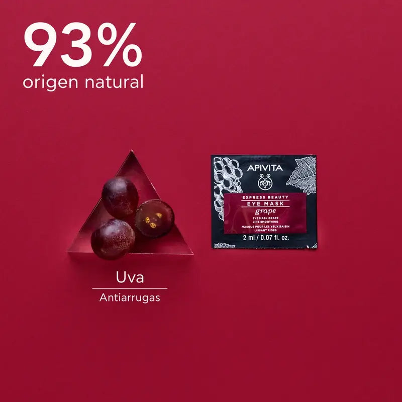 Apivita Express Beauty Máscara de Contorno de Olhos com Uva , 2x8 ml
