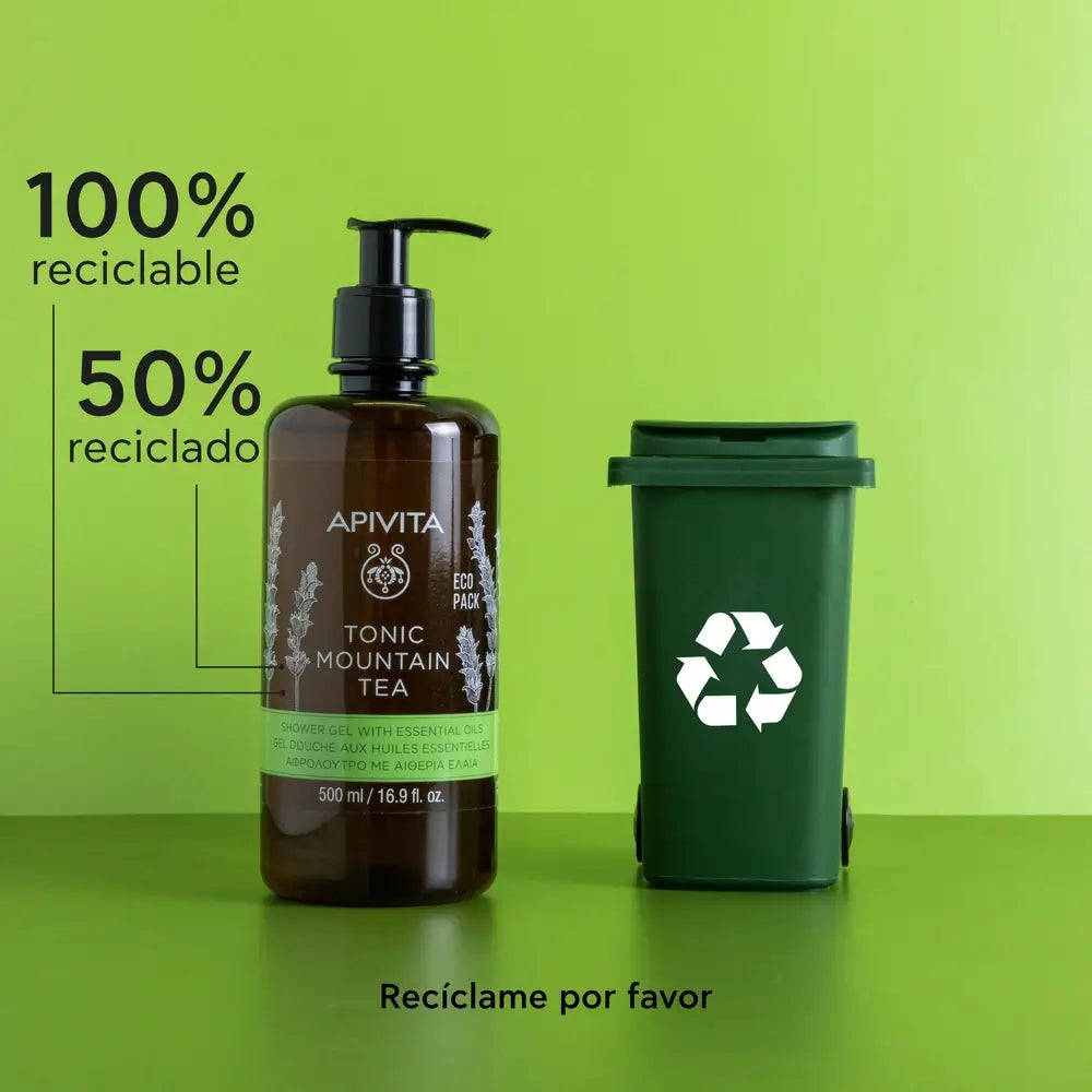 APIVITA Gel de Banho Tónico Chá da Montanha 500 ml