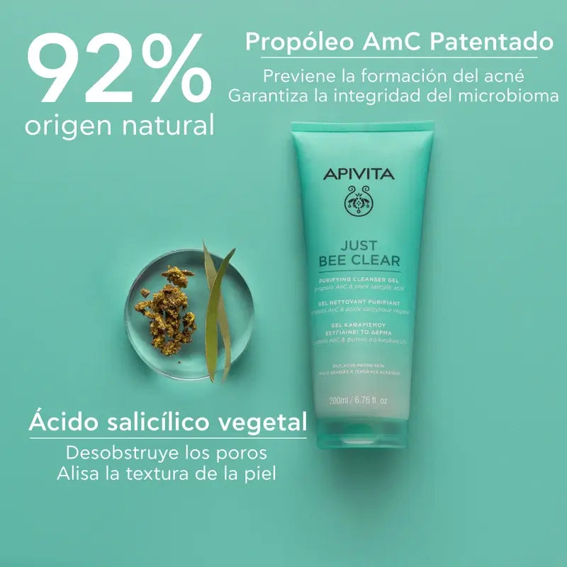 Gel de Limpeza Purificante Apivita Just Bee Clear, 200 ml