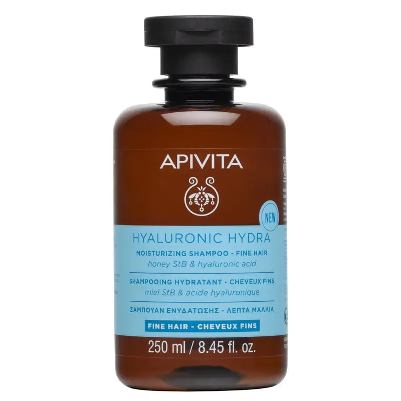 Champô Hidratante Apivita Hyaluronic Hydra para Cabelos Finos, 250 Ml