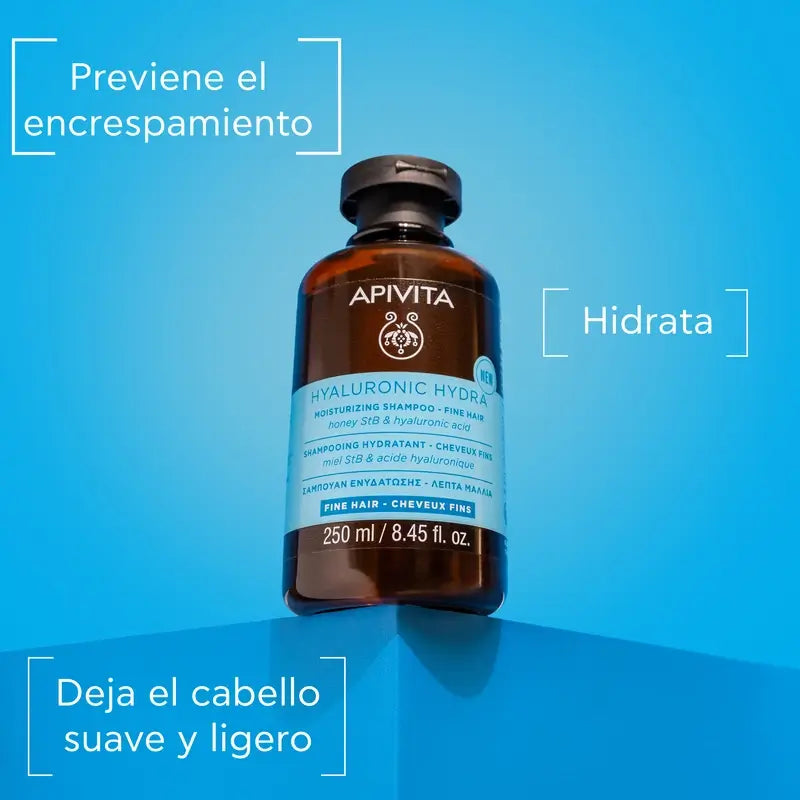 Champô Hidratante Apivita Hyaluronic Hydra para Cabelos Finos, 250 Ml